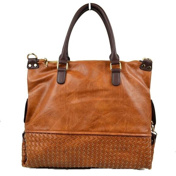 LeMiel Chic Oversized Wooven Tote - Picture 1 of 7